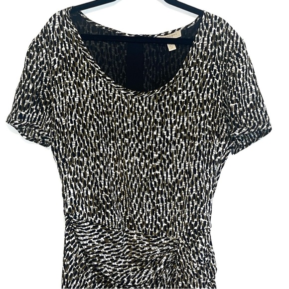 Burberry Brit Freeda Printed Ruched Silk Dress US 8 Retail $795 - Picture 7 of 14